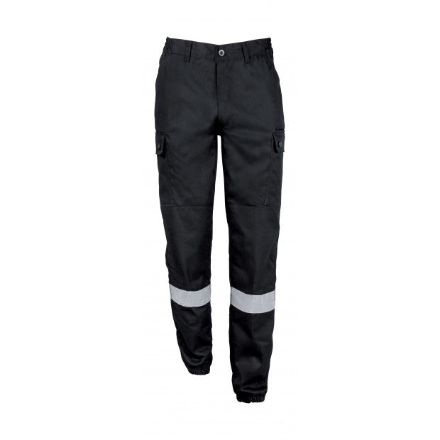 Pantalon sécurité noir bande retro-réfléchissantes