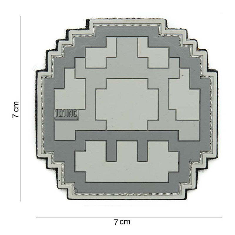 Patch 3D PVC Mushroom grey