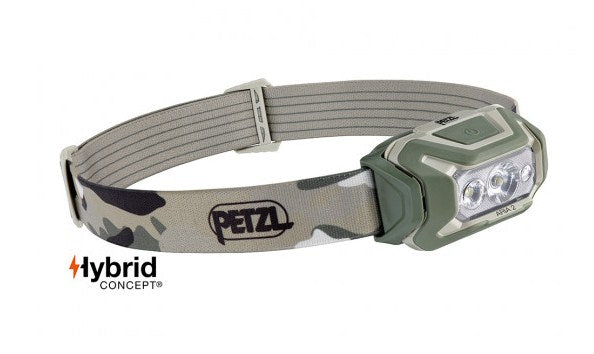 Lampe frontale Hybrid éclairage 4 couleurs Aria 1 camo fr/ce - 350 Lumens