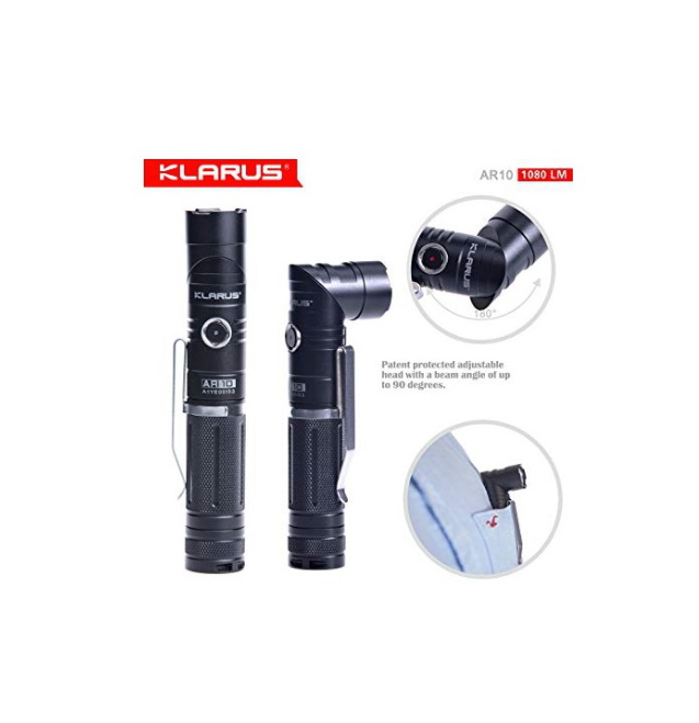 Lampe tactique rechargeable AR10 LED - 1080 Lumens