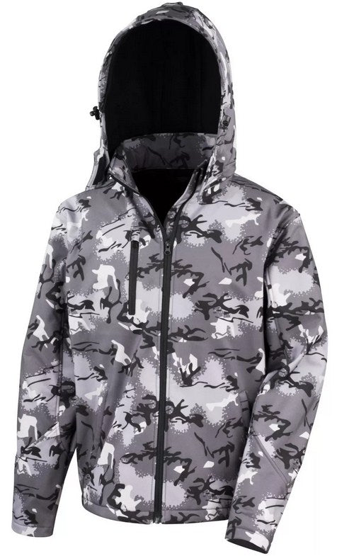 Veste softshell camo neige