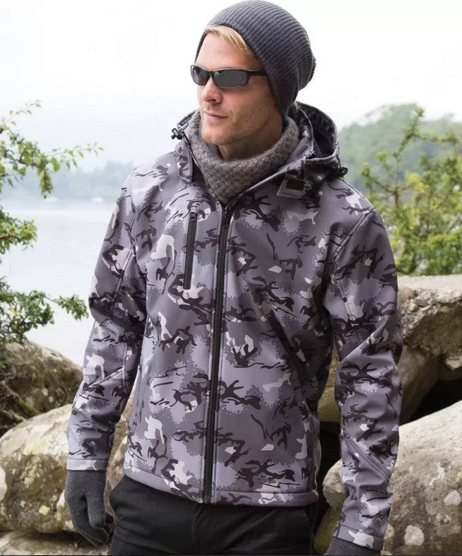Veste softshell camo neige
