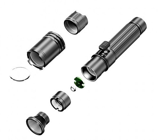 Lampe tactique rechargeable A1 LED pro - 1300 lumens