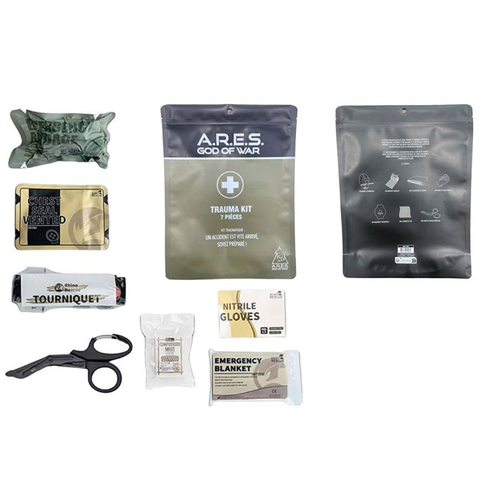 Kit médical trauma 7 pièces