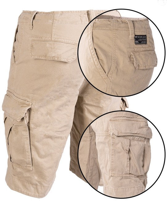 Short beige 100% coton