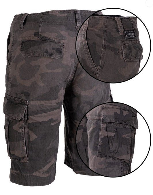 Short dark camo 100% coton
