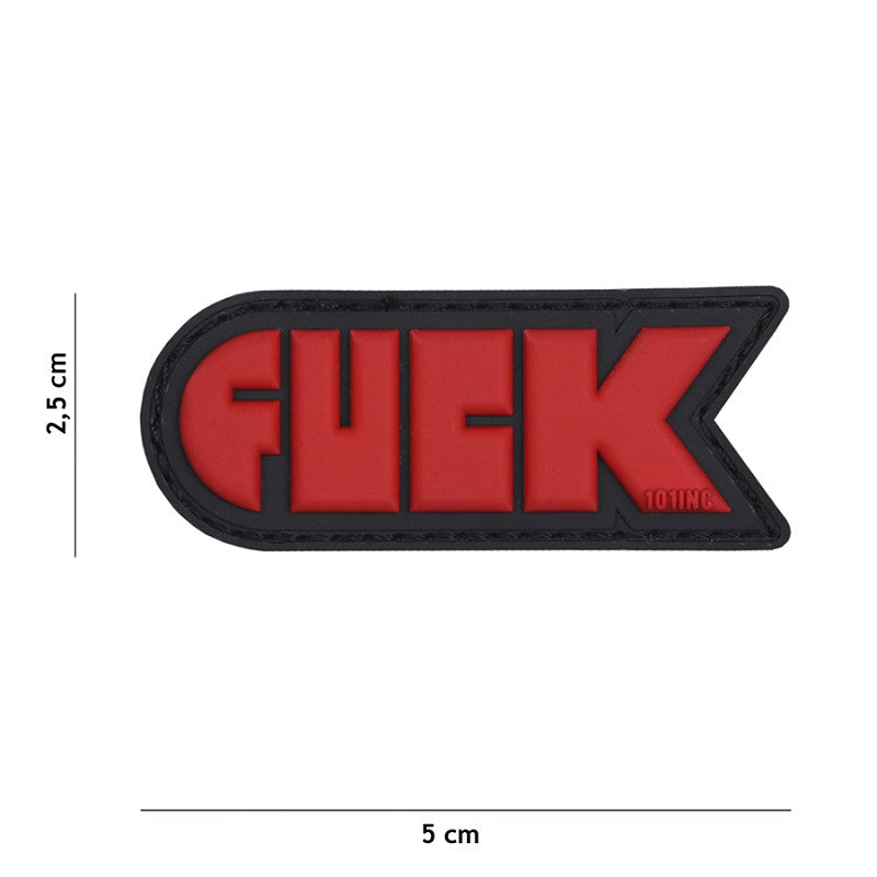 Patch 3D PVC FUCK red