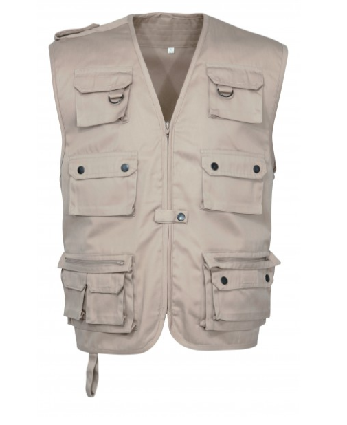 Gilet Reporter beige