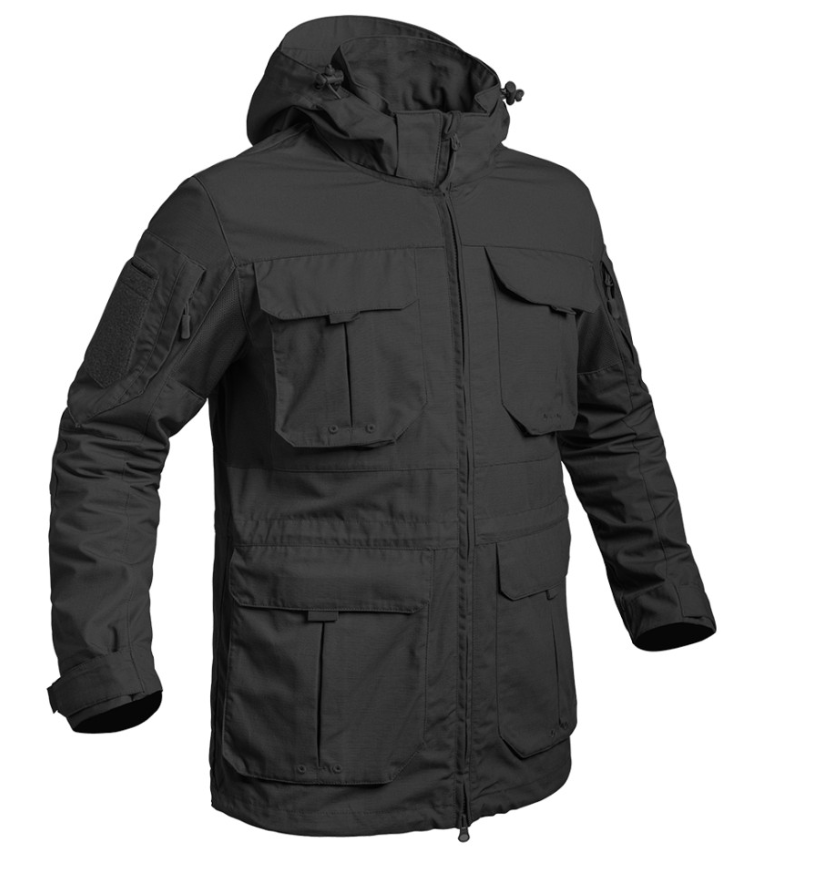 Veste longue Fighter Noire