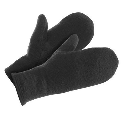 Moufles laine merinos 400 noires