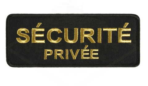Brassard sécurité privée noir velcro-élastique
