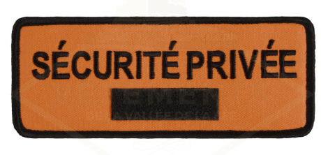 Brassard Sécurité Privée orange velcro NUB