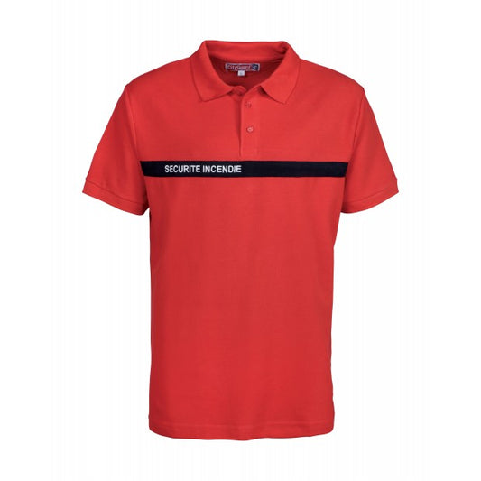 Polo  Sécurité Incendie rouge