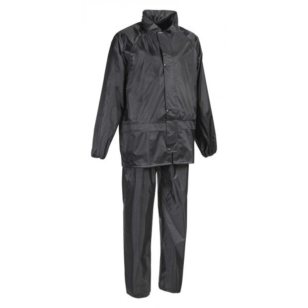 Tenue pluie noir haut + bas