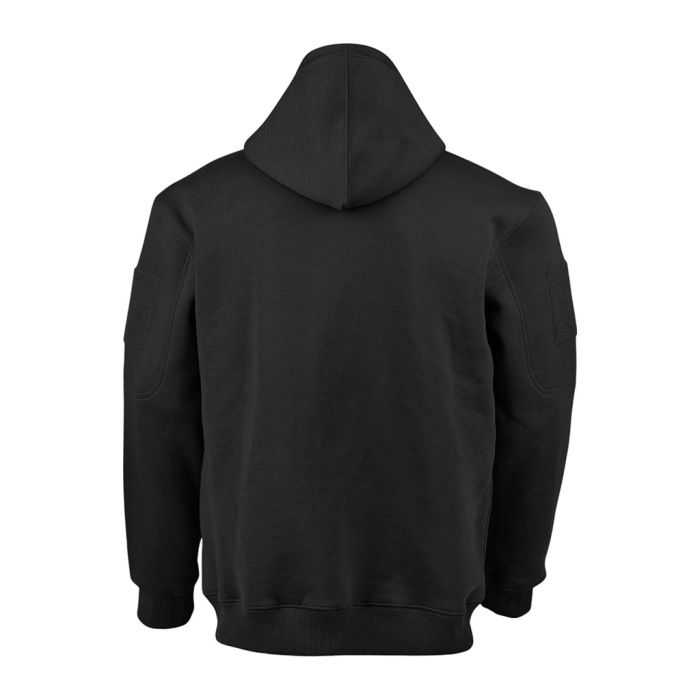 Sweat zippé simple à capuche noir