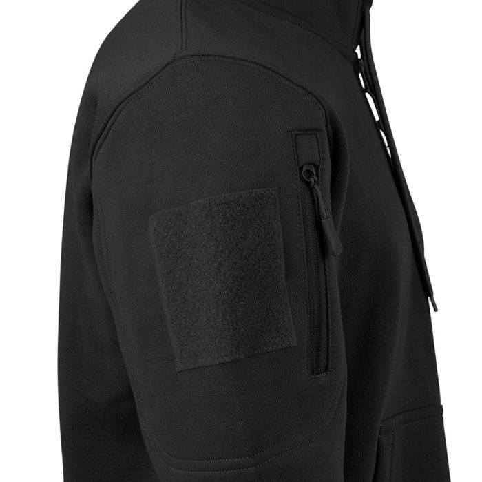 Sweat zippé simple à capuche noir