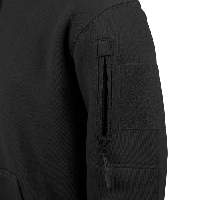 Sweat zippé simple à capuche noir