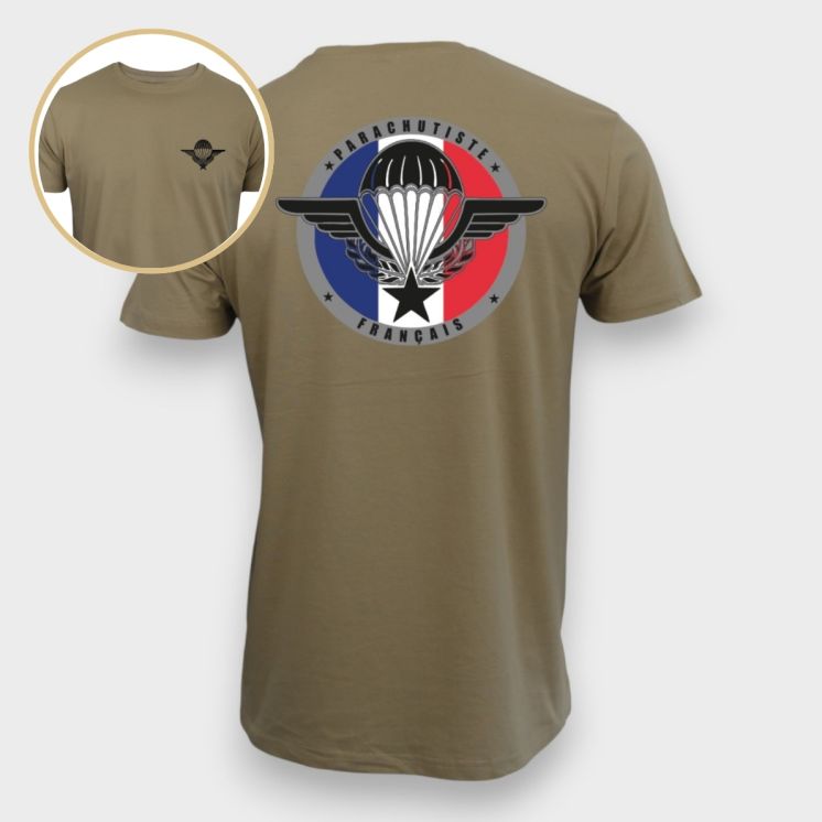 T-shirt Parachutiste France Coyote